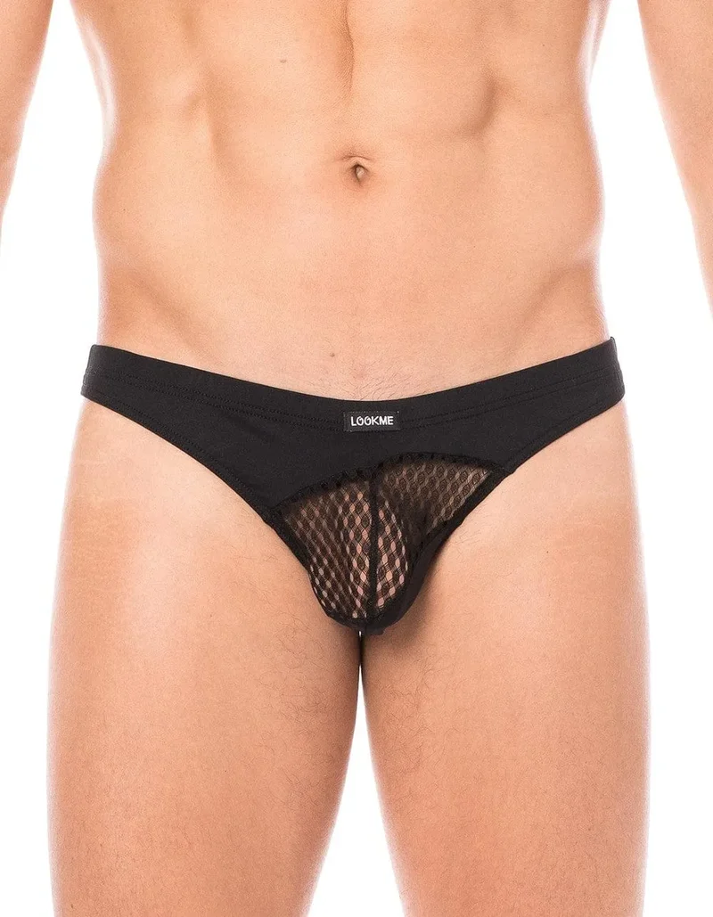 string noir transparent sexy séduisant élégant branché confortable doux extensible polyamide elasthanne fines rayures opaque maintien tenue