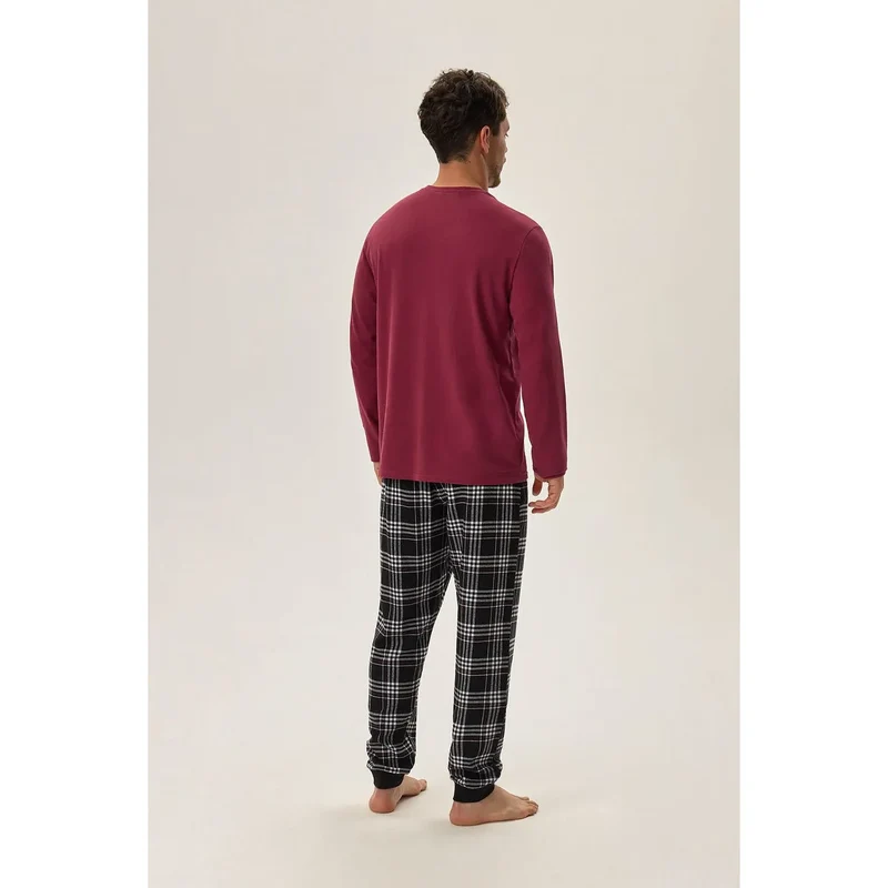 Pyjama Henderson 199744 loungewear coton doux confort intemporel pyjama homme pantalon carreaux élégance décontractée