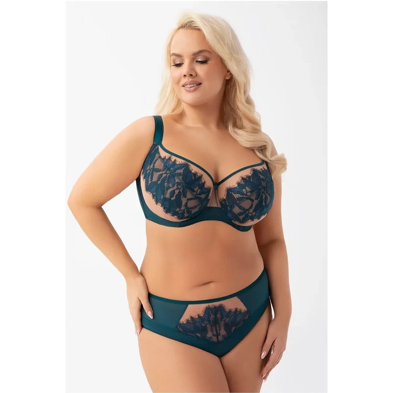 Soutien-gorge dentelle Gorsenia 219026 lingerie féminine élégance confort taille généreuse bretelles ajustables fermeture dos broderie subtile