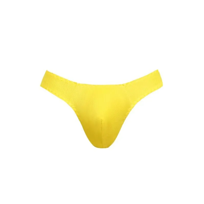String masculin jaune modal confortable sexy maintien optimal polyamide élasthanne doux respirant élégant européen ajustable tailles S M L XL