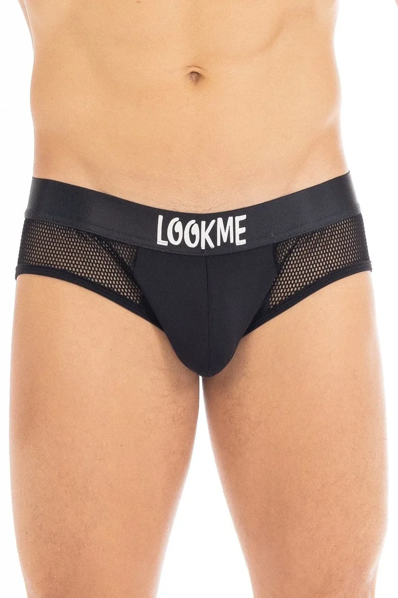 Mini slip homme sexy résille noir transparent moulant élastique confortable maintien large ceinture respirant ajustable audacieux