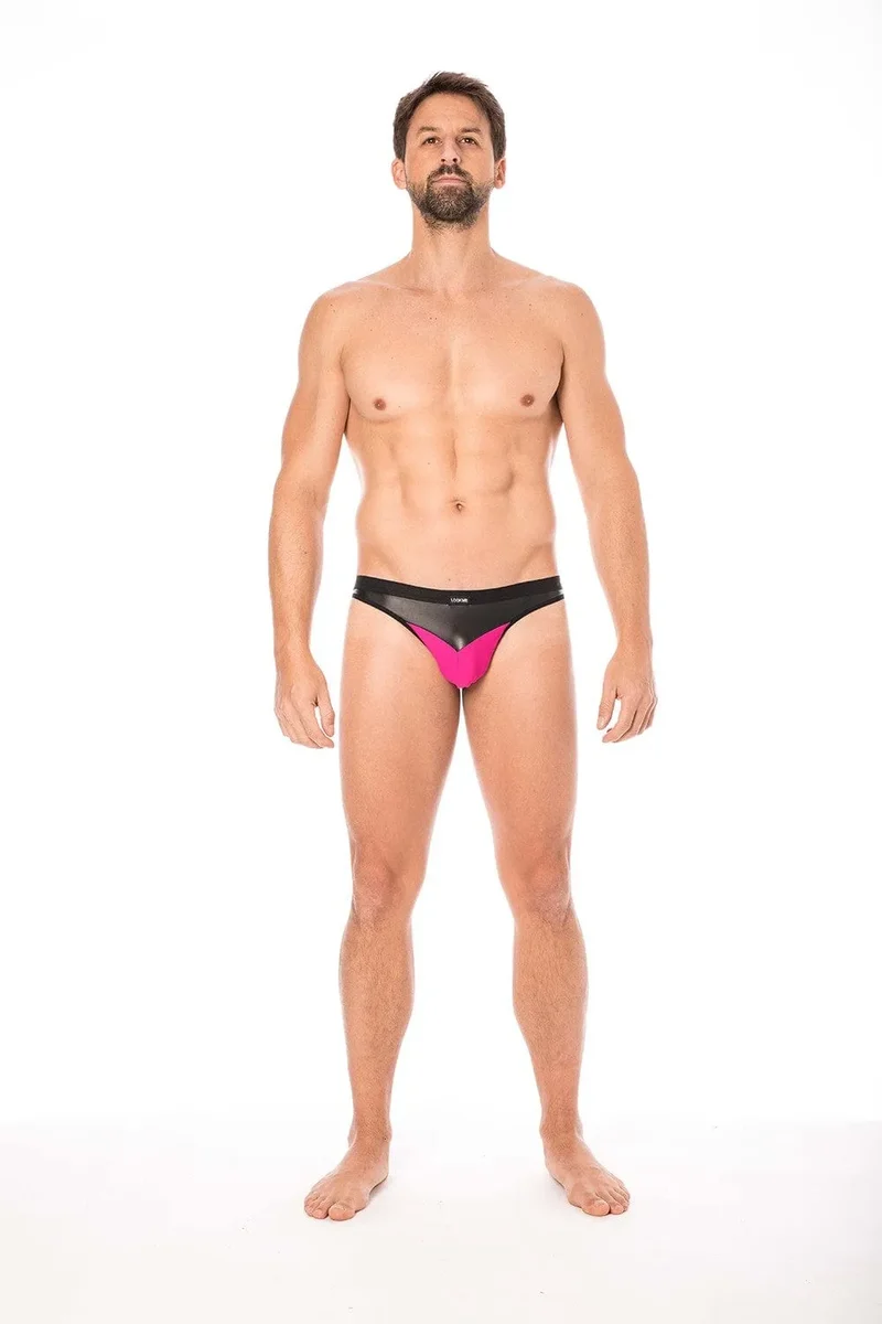 suspensoir confortable tissu élastique magenta maintien optimal bandes arrière douceur respirant durable polyester élasthanne sexy homme