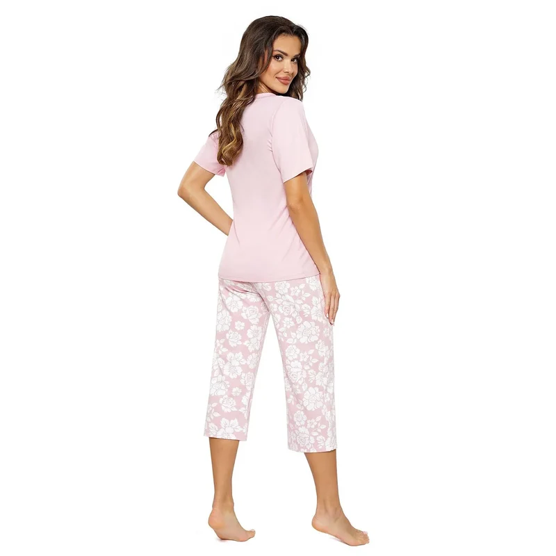 Pyjama femme élégant confort style floral imprimé coton doux robe nuit détente sexy lingerie