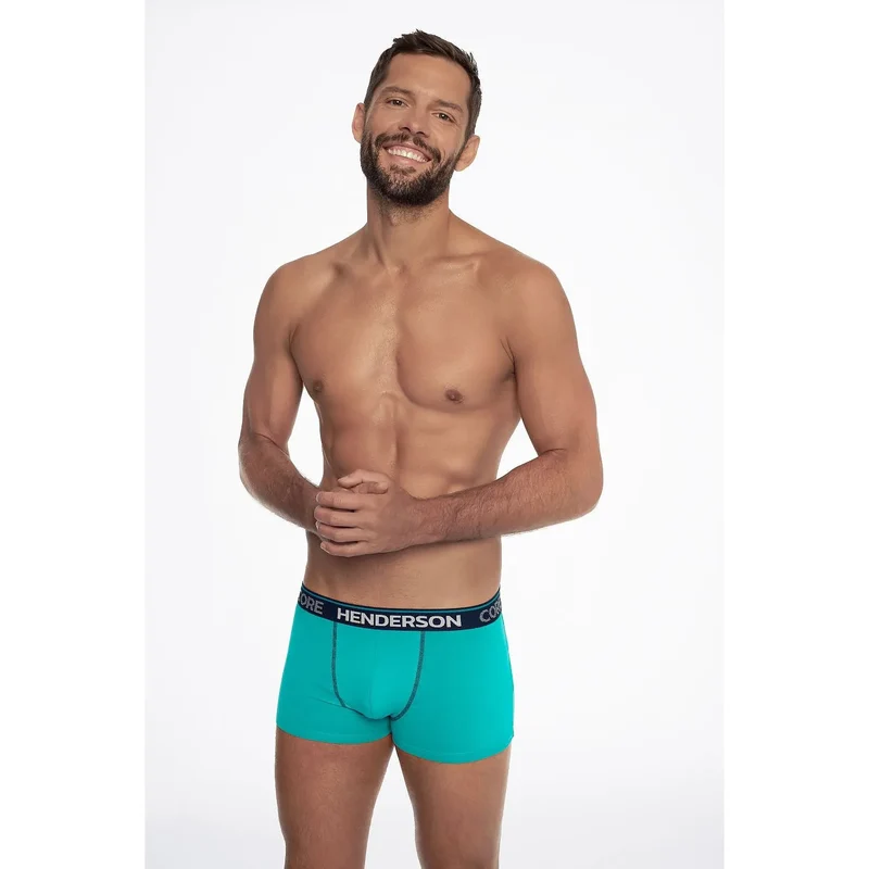 Boxer homme Henderson Core coton élasthanne ajusté logo motifs bleu marine épuré soutien confort