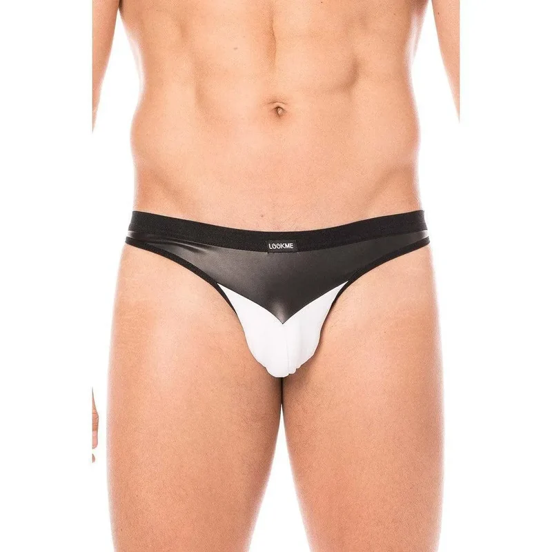 suspensoir blanc confortable simili cuir doux opaque extensible polyester élasthanne pointe simili cuir maintien bandes élastiques arrière silhouette élégante sophistiquée
