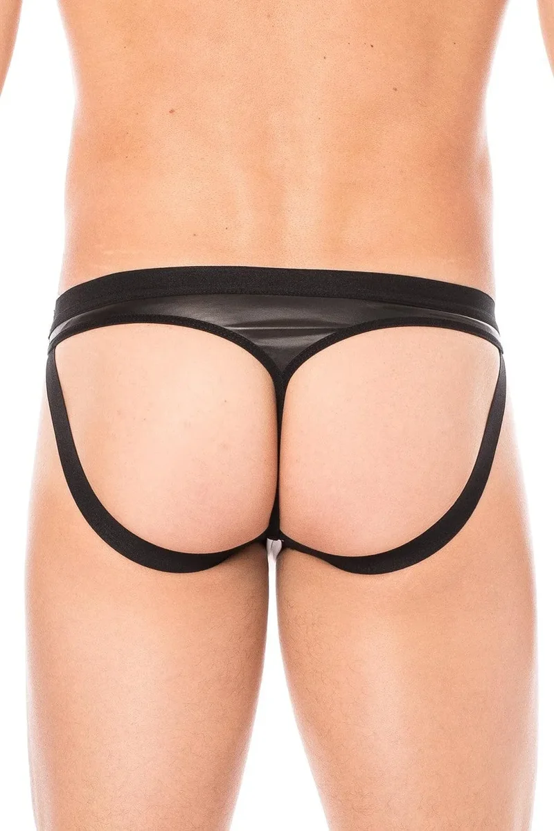 suspensoir blanc confortable simili cuir doux opaque extensible polyester élasthanne pointe simili cuir maintien bandes élastiques arrière silhouette élégante sophistiquée