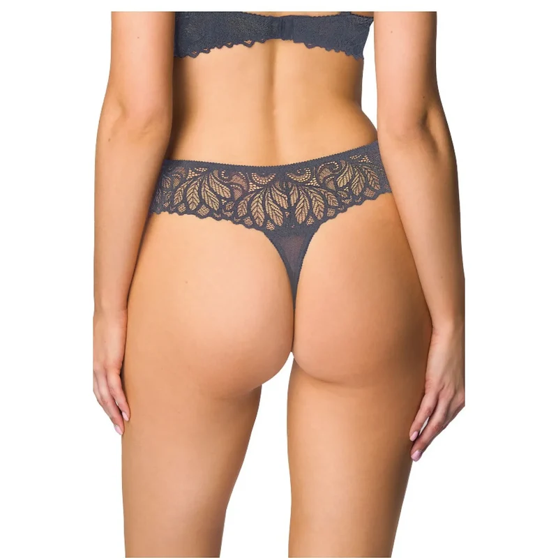 culotte dentelle grise motifs floraux taille haute élégante confortable respirante élastique doublure coton gousset sophistiquée romantique délicate durable ajustable