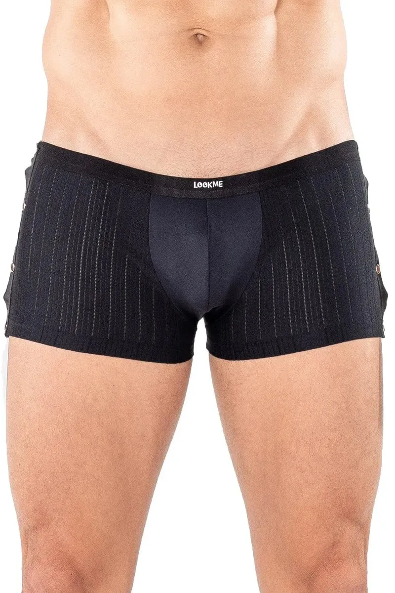boxer noir boutons pressions détachables côtés coupe design confort optimal polyamide élasthanne extensible maintien respirant durable