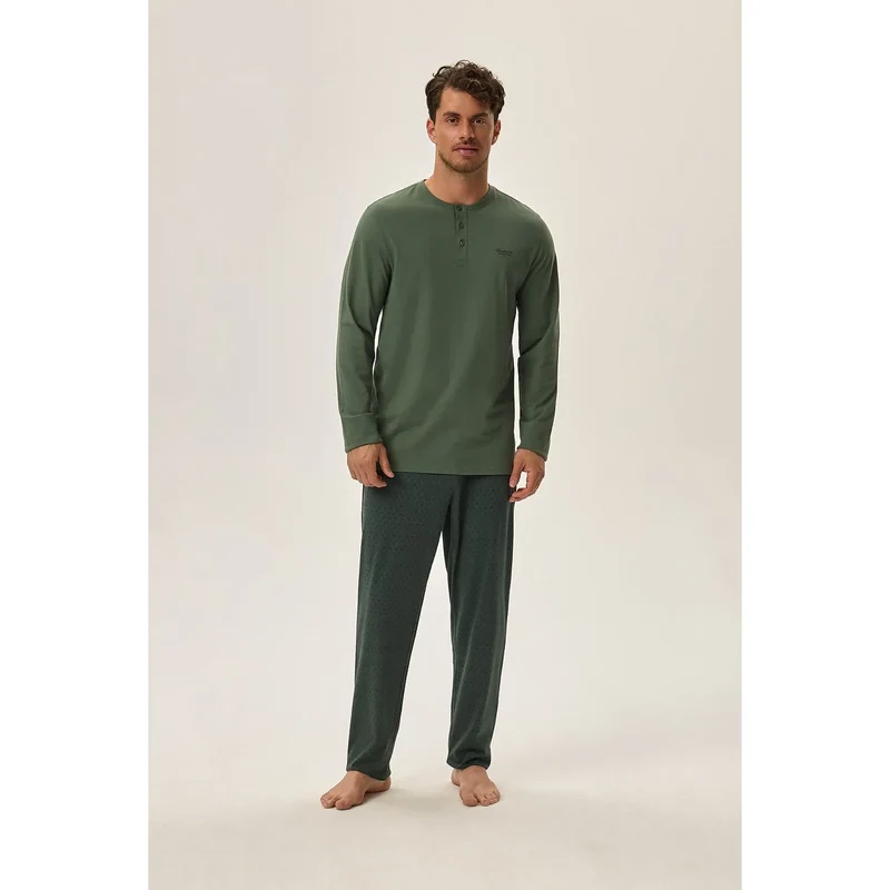 Pyjama homme confort matelas naturel design ample pantalon motif délicat Taille M L XL 199748 Henderson