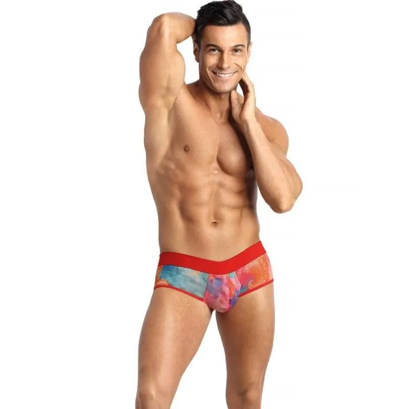 slip homme sexy lycra imprimé banane ceinture élastique large confortable maintien moulant doux extensible polyamide élasthanne