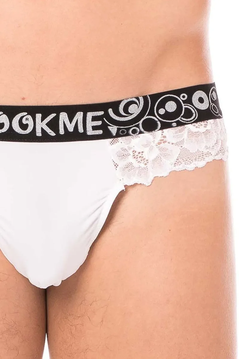 Boxer String Homme Dentelle Blanche Motif Floral Poche Opaque Confort Extensible Elasthanne Polyester Sensuel Raffiné Maintien Affinant Séduction