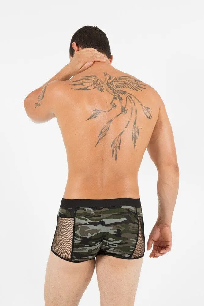 boxer homme imprimé jungle semi transparent sexy sauvage confortable durable extensible maintien polyamide elasthane