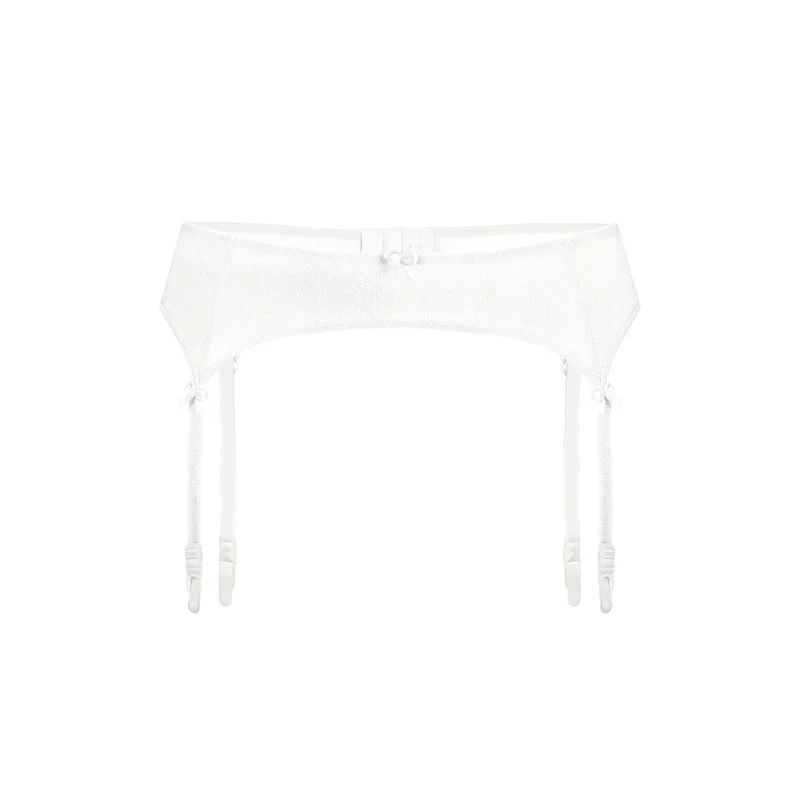 Porte-jarretelles blanc ajustable mariage satin élégant simple femmes
