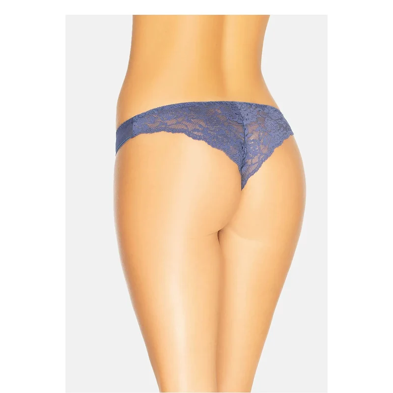 Culottes brésiliennes dentelle bleu marine élégantes confortables femme Teyli