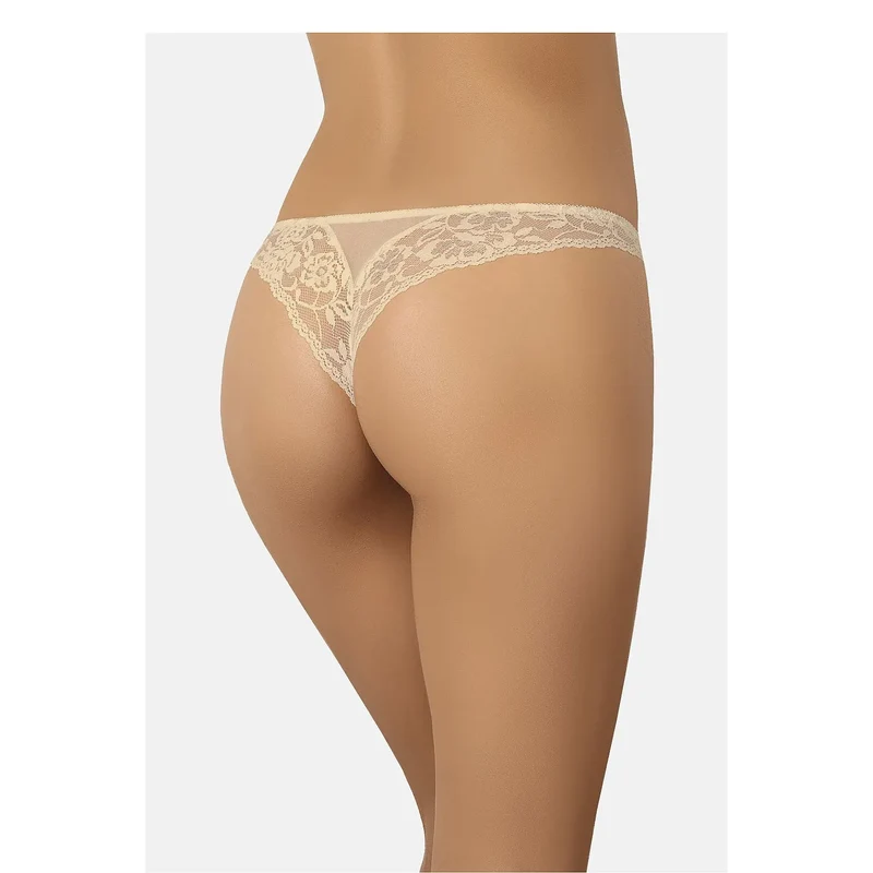 Culottes brésiliennes sexy beige dentelle florale confort durable Teyli