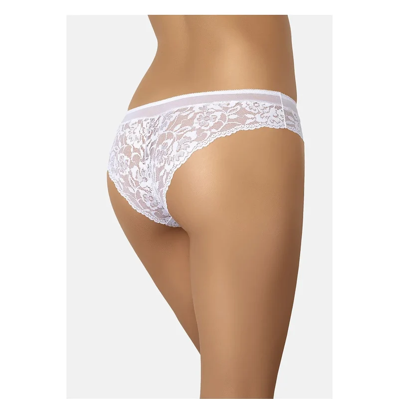 Culotte brésilienne dentelle blanche motif roses sexy femme Teyli 228814