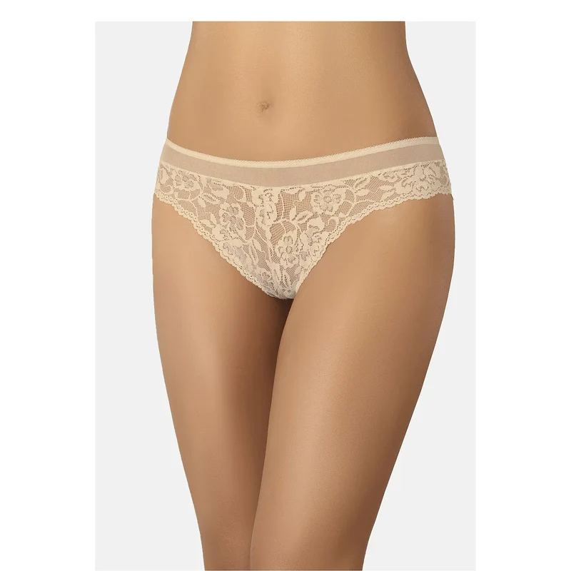 Culottes brésiliennes dentelle roses couleur chair sexy confort Teyli 228813