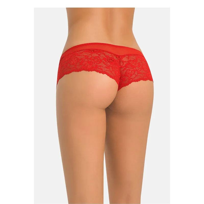 Culottes brésiliennes dentelle rouge sexy invisibles silhouette sculptante Teyli