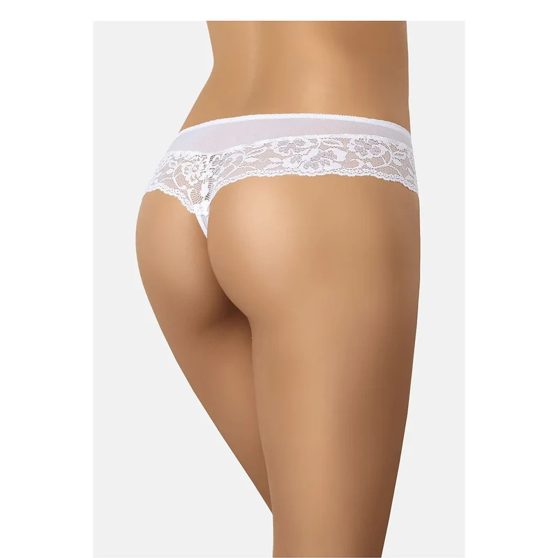 Culottes brésiliennes dentelle maille blanche élégantes sexy Teyli model 228808