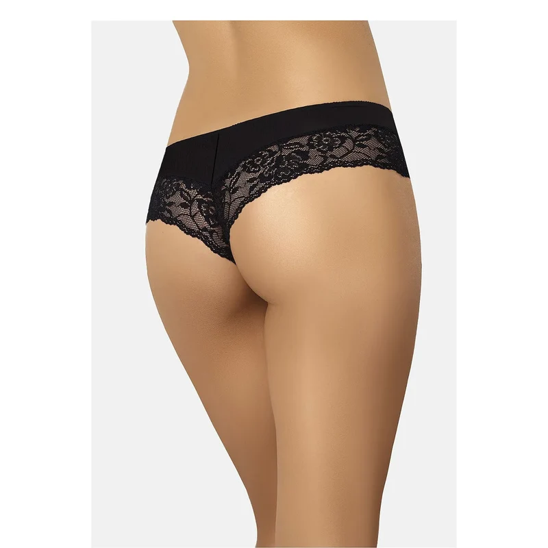 Culottes brésiliennes noires coton dentelle invisibles confort sexy Teyli