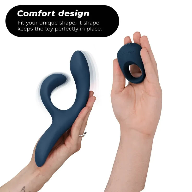 Ensemble Cadeau Romantique Couples Vibromasseur Point G Nova2 Anneau Pénien Vibrant Silicone Doux Extensible Rechargeable Application Contrôle Télécommande