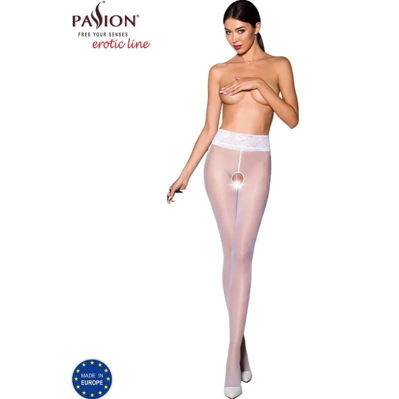 collant dentelle ouverture cuisses femme moderne luxe élégant raffiné confortable respirant finition européenne 30DEN disponible noir rouge blanc