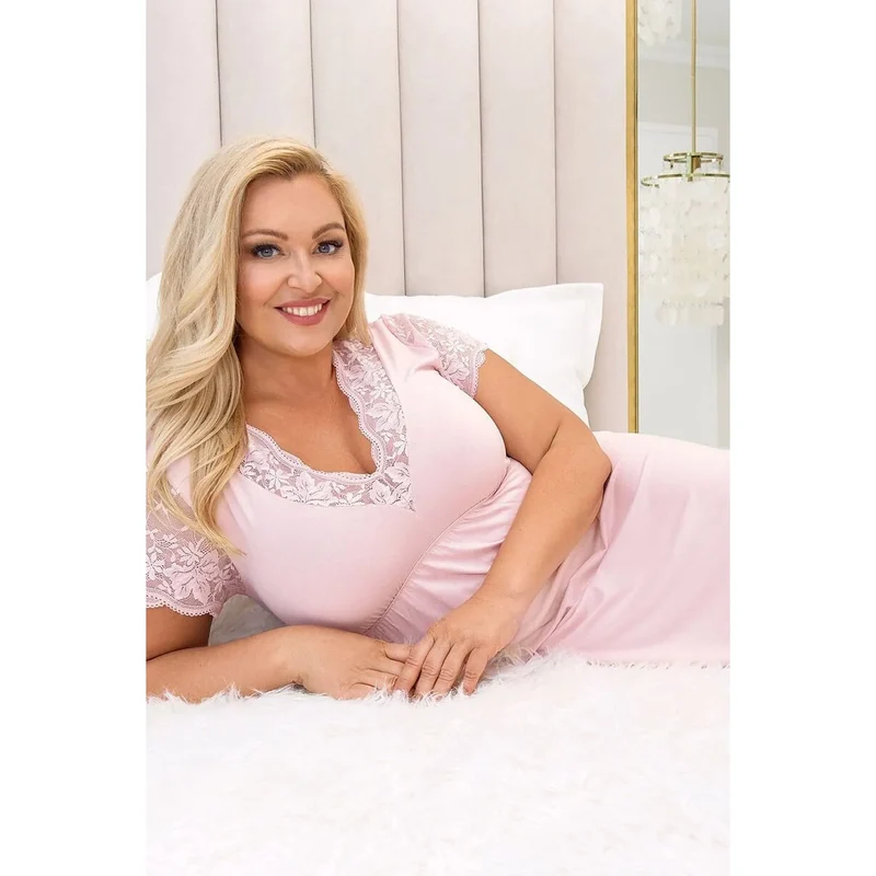 Chemise de nuit élégante dentelle Plus Size femme Sonia confortable 3XL-6XL