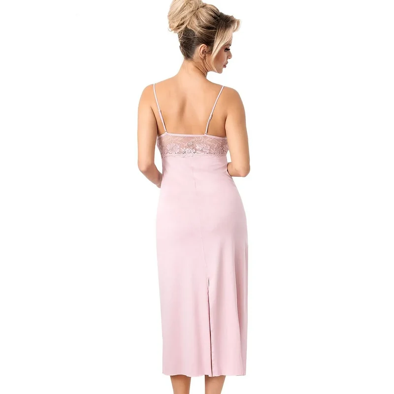 Chemise de nuit élégante maxi dentelle sensualité confort femme Donna