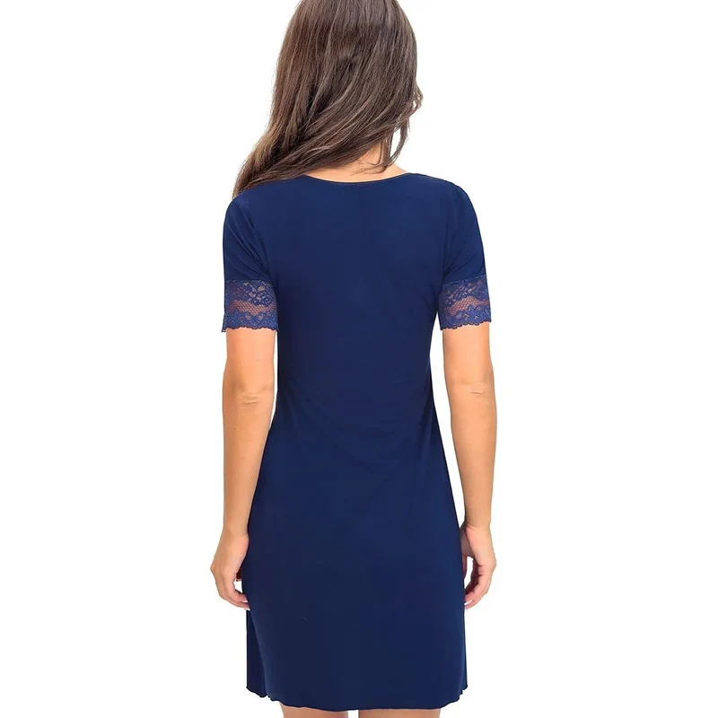 Chemise de nuit élégante femme viscose respirante dentelle romantique style féminin