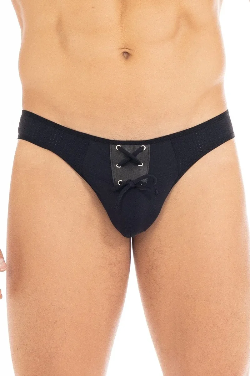 string sexy noir homme lanières croisées élégance audace sophistiqué extensible confortable doux tissu microfibre séduisant ajustable maintien