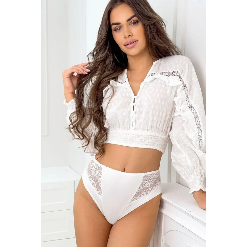 Culotte taille haute élégante dentelle confort quotidien femme Donna