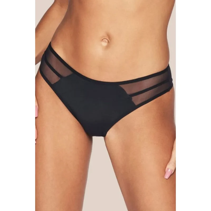 Strings invisibles confort luxe tulle microfibre coton ions argent Onyx S-427/1