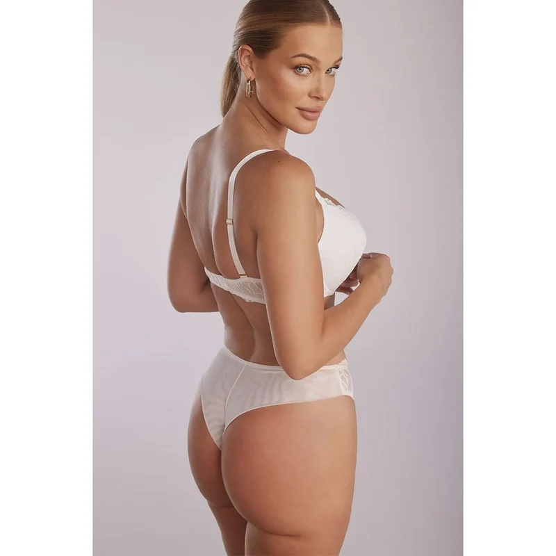 Soutien-gorge push-up écru dentelle ajustable confort Luna Kinga