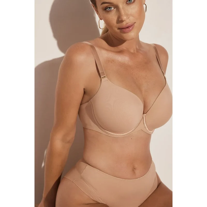 Soutien-gorge lisse sans couture beige Heidi BC-861 confort optimal tailles variées