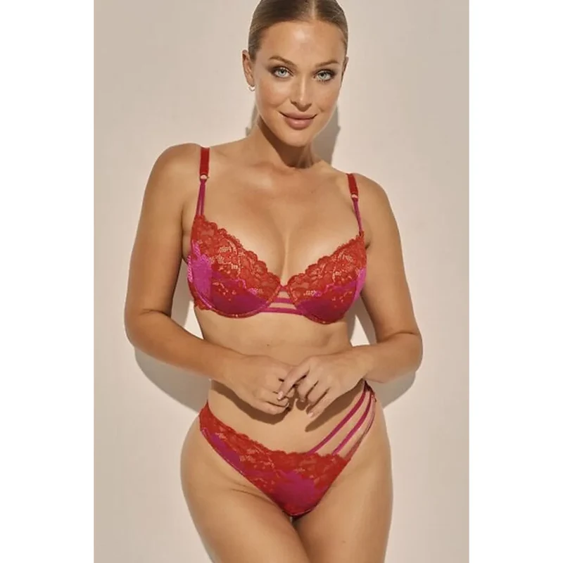 Soutien-gorge push-up dentelle coton confort réglable Jelly PU-1153