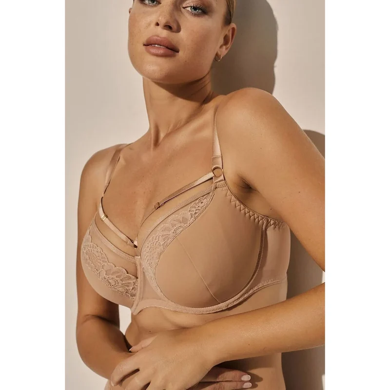 Soutien-gorge élégant semi-rigide Isla BC-928 dentelle or confortable tailles A à K
