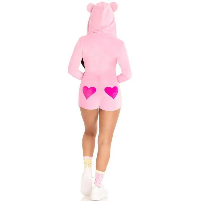 combinaison velours ultra doux ours peluche fermeture zippée cœur carnaval cosy soirée confortable chaud adorable mignon ajustable tailles S M
