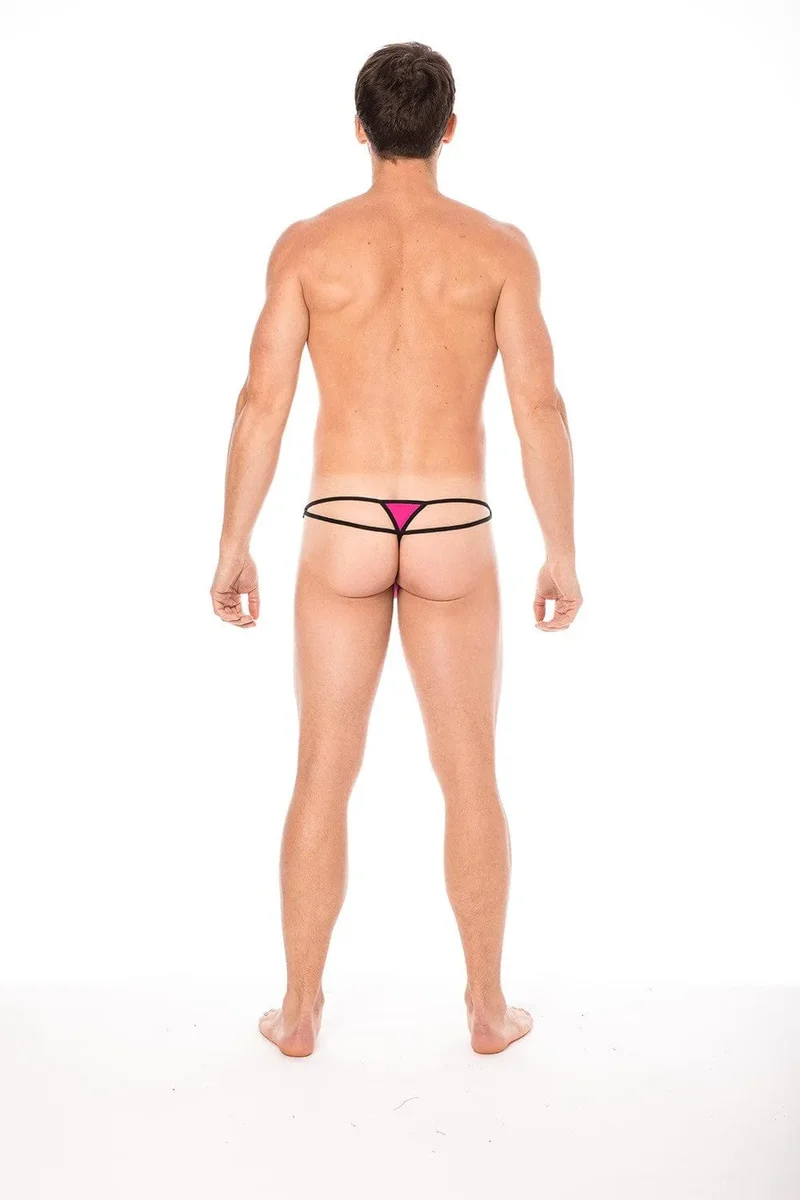 string ficelle sexy mini magenta multiples ficelles poche maintien goutte confort sensualité polyamide élasthanne masculin séducteur lingerie collection