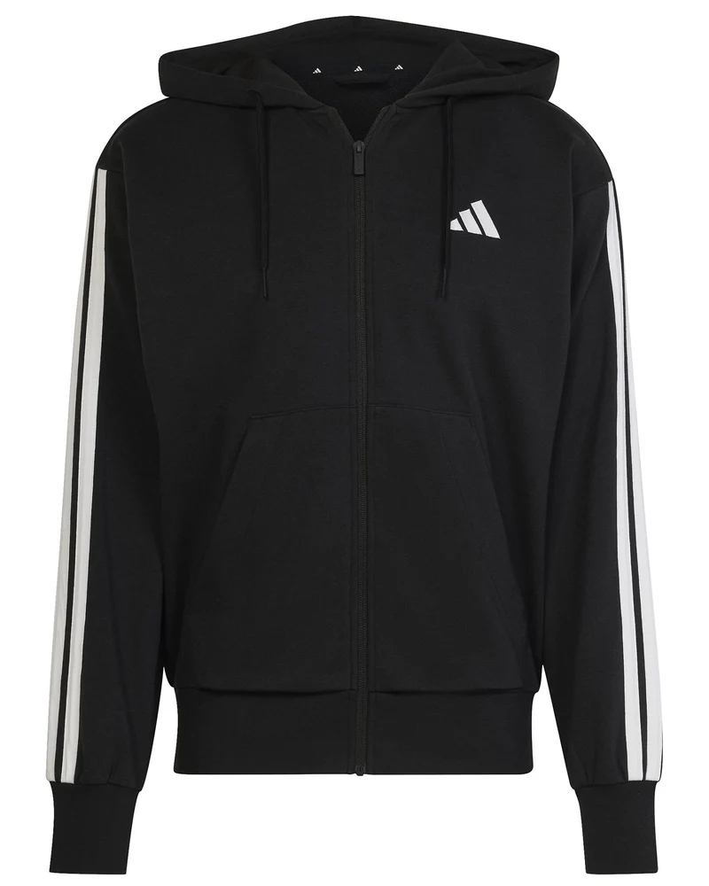 Felpa Uomo Con Cappuccio Essentials 3-Stripes French Terry Full Zip