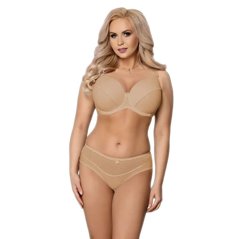 Soutien-gorge rembourré grande taille confort coton élasthanne polyamide polyester