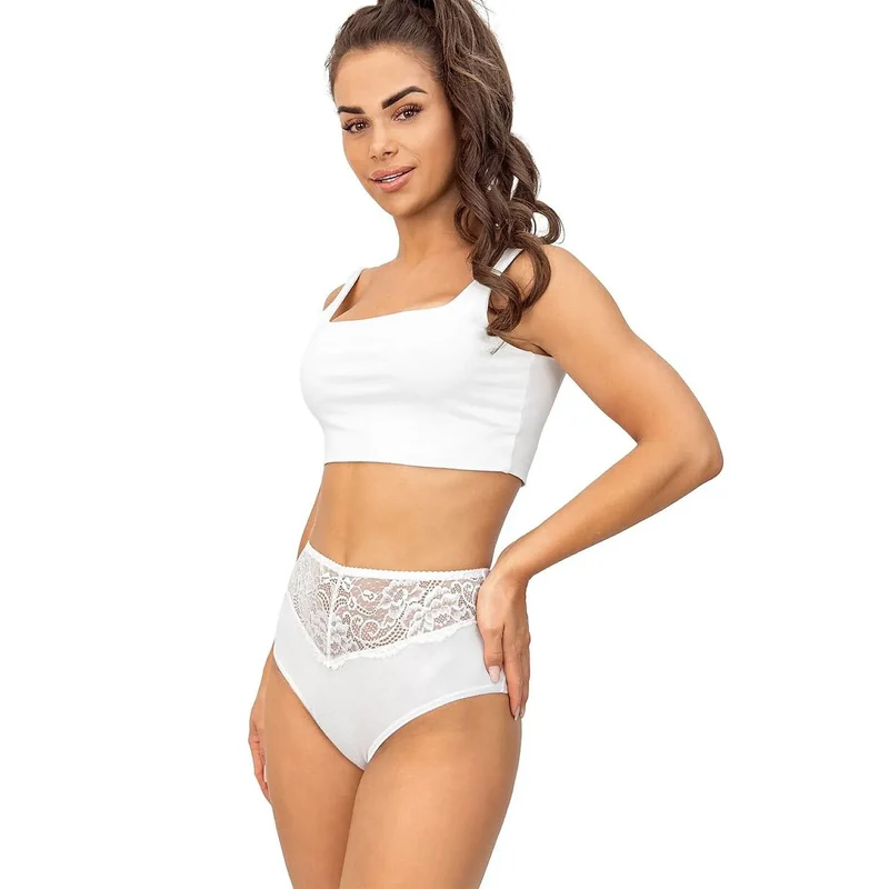 Culottes taille haute dentelle coton confort femme 243 Donna