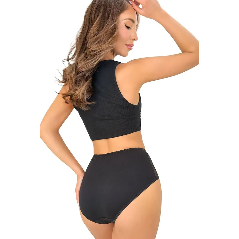 Culottes taille haute coton dentelle confort invisible élégance femmes 272