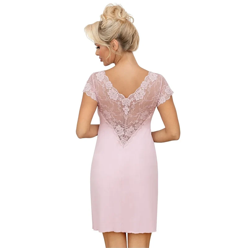 Chemise de nuit élégante viscose dentelle romantique ajustement parfait Pologne