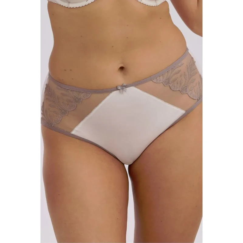Culottes taille haute confort microfibre dentelle Judith modèle 228497 Gaia