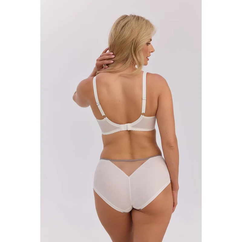 Soutien-gorge semi-rigide maintien confort armatures maille transparente Judith