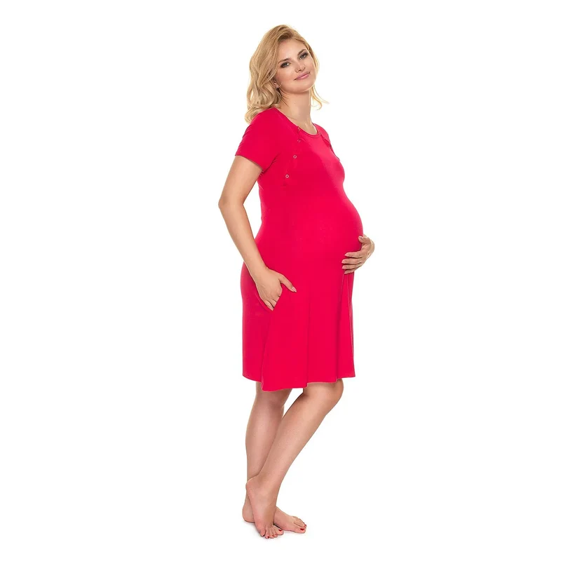 chemise nuit maternité allaitement confortable viscose elasthanne douce hypoallergénique taille élastique ajustable ample discret pratique S M L XL XXL