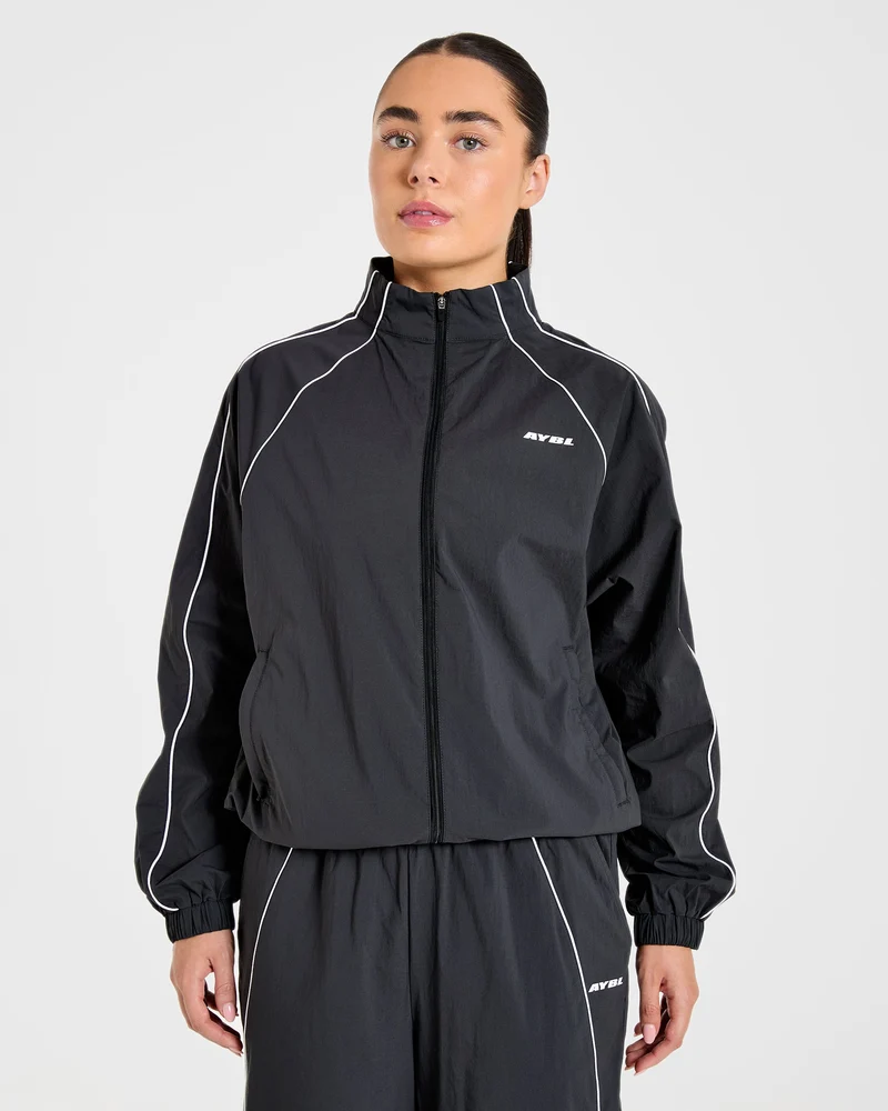 Retro Track Jacket - Noir