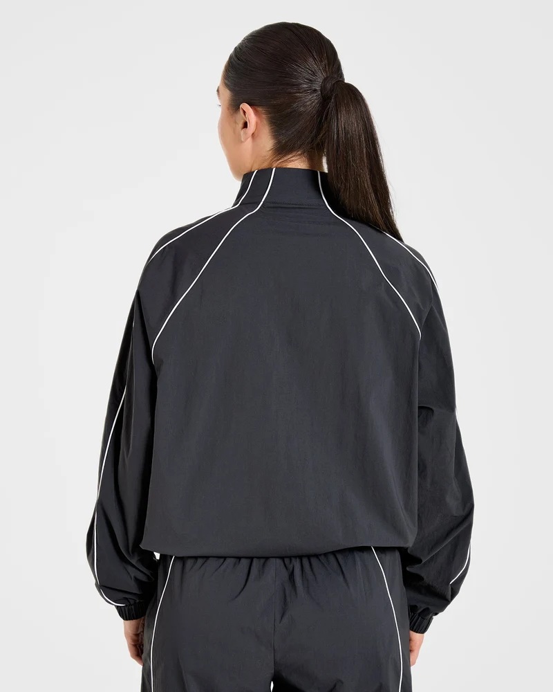 Retro Track Jacket - Noir