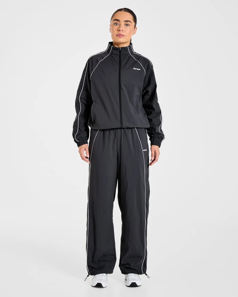 Retro Track Jacket - Noir