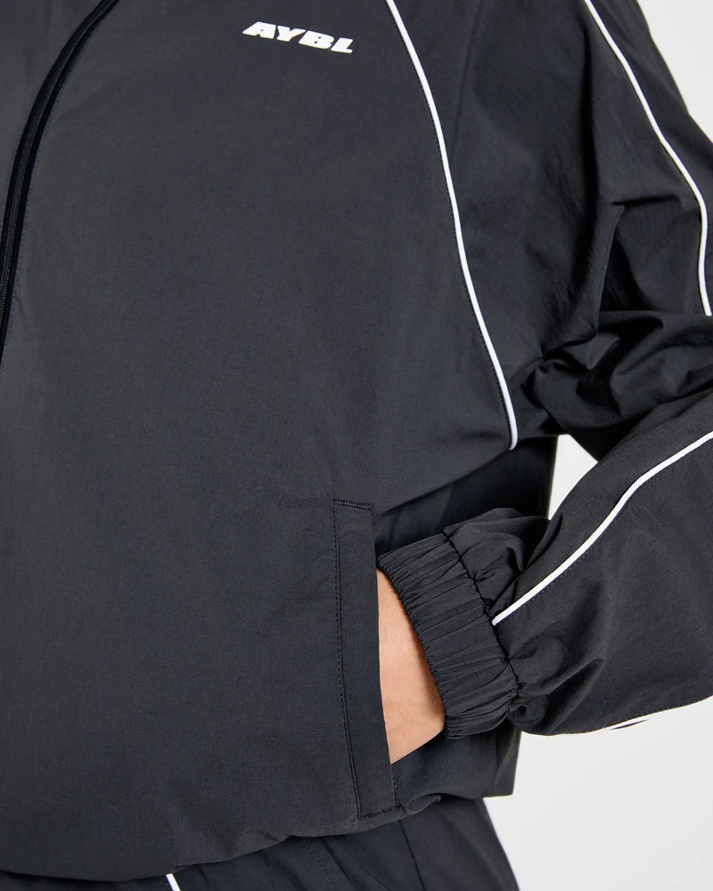 Retro Track Jacket - Noir